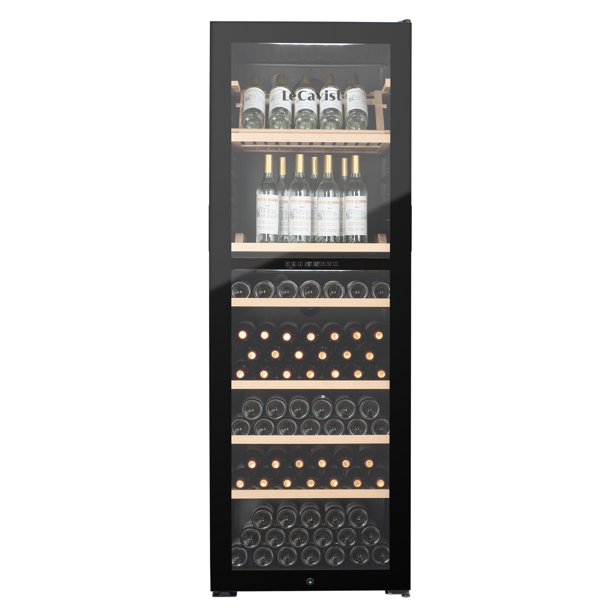 LECAVIST Wine Cabinet - 268 Bottle - Dual Zone - Freestanding - Black (LJ268VN2Z)