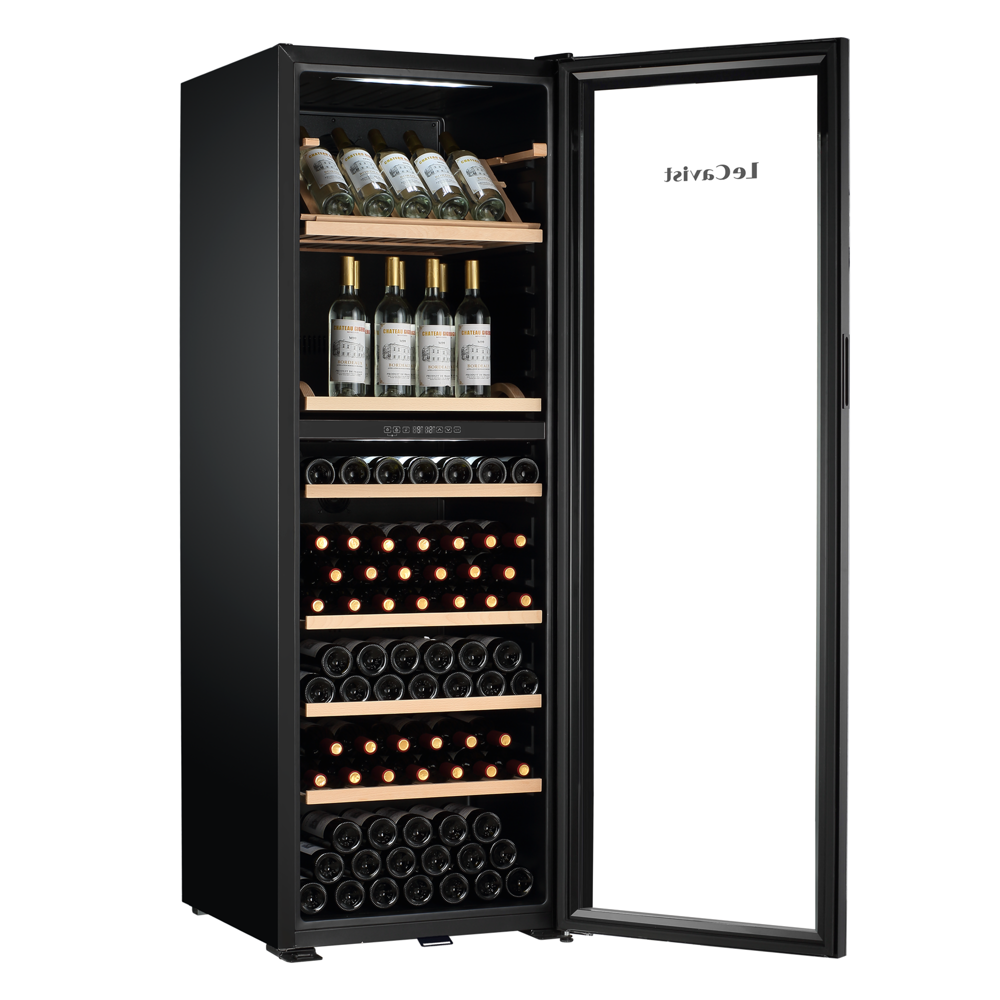 LECAVIST Wine Cabinet - 268 Bottle - Dual Zone - Freestanding - Black (LJ268VN2Z)