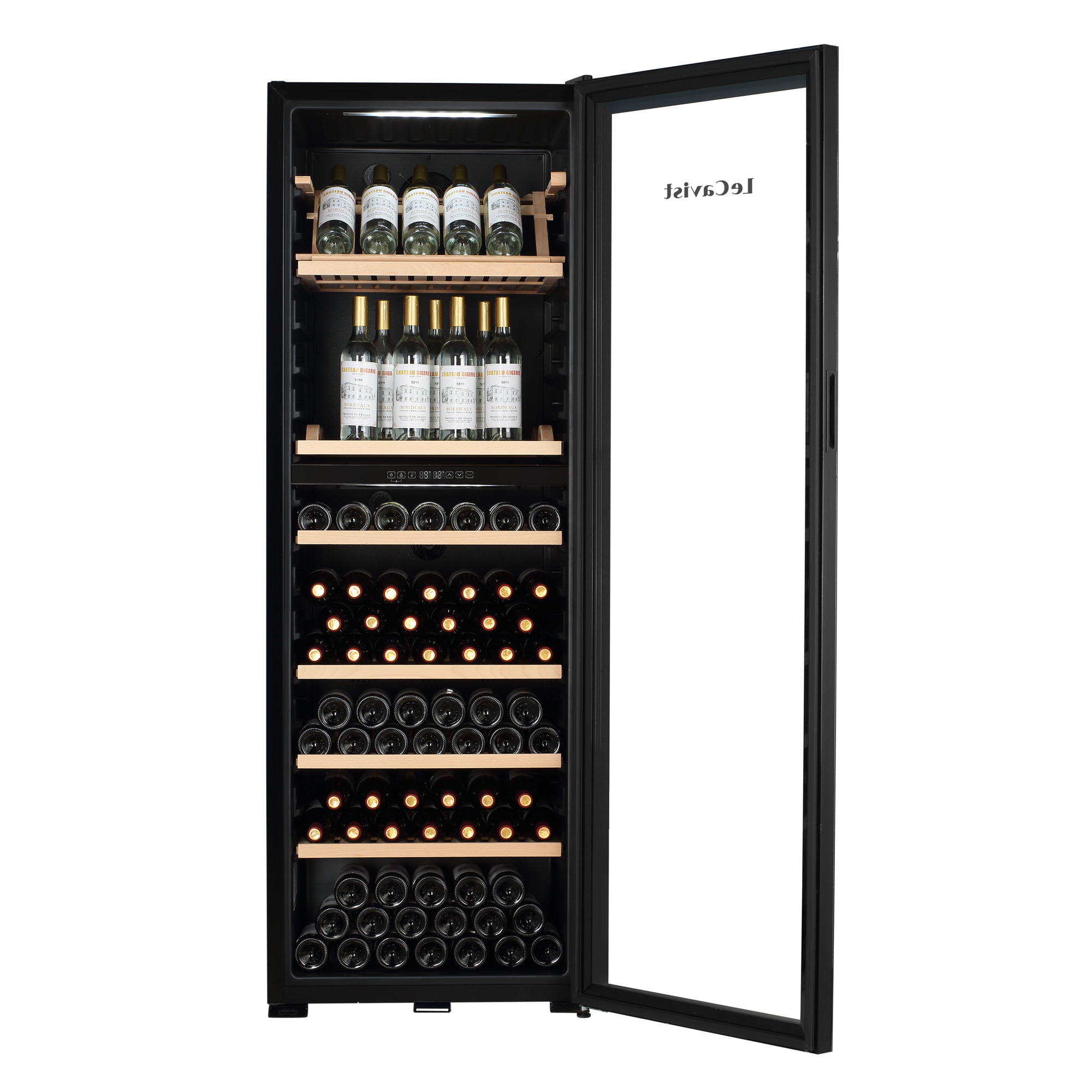 LECAVIST Wine Cabinet - 268 Bottle - Dual Zone - Freestanding - Black (LJ268VN2Z)