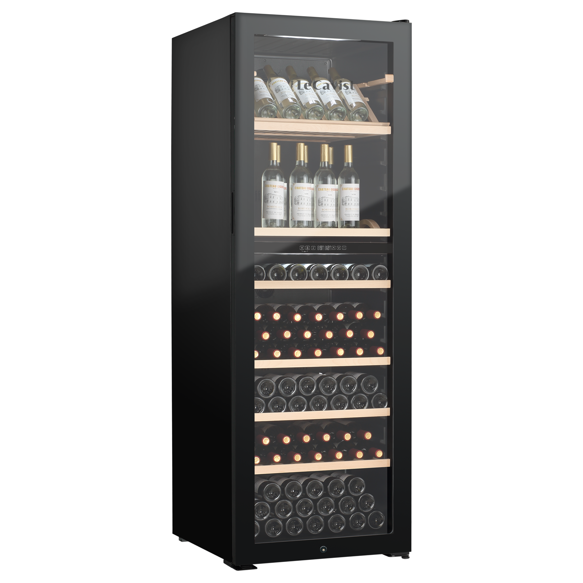 LECAVIST Wine Cabinet - 268 Bottle - Dual Zone - Freestanding - Black (LJ268VN2Z)
