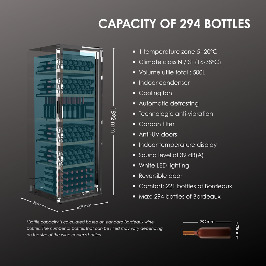 294 Bordeaux Bottle Capacity