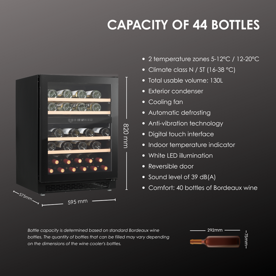 44 Bordeaux Bottle Capacity