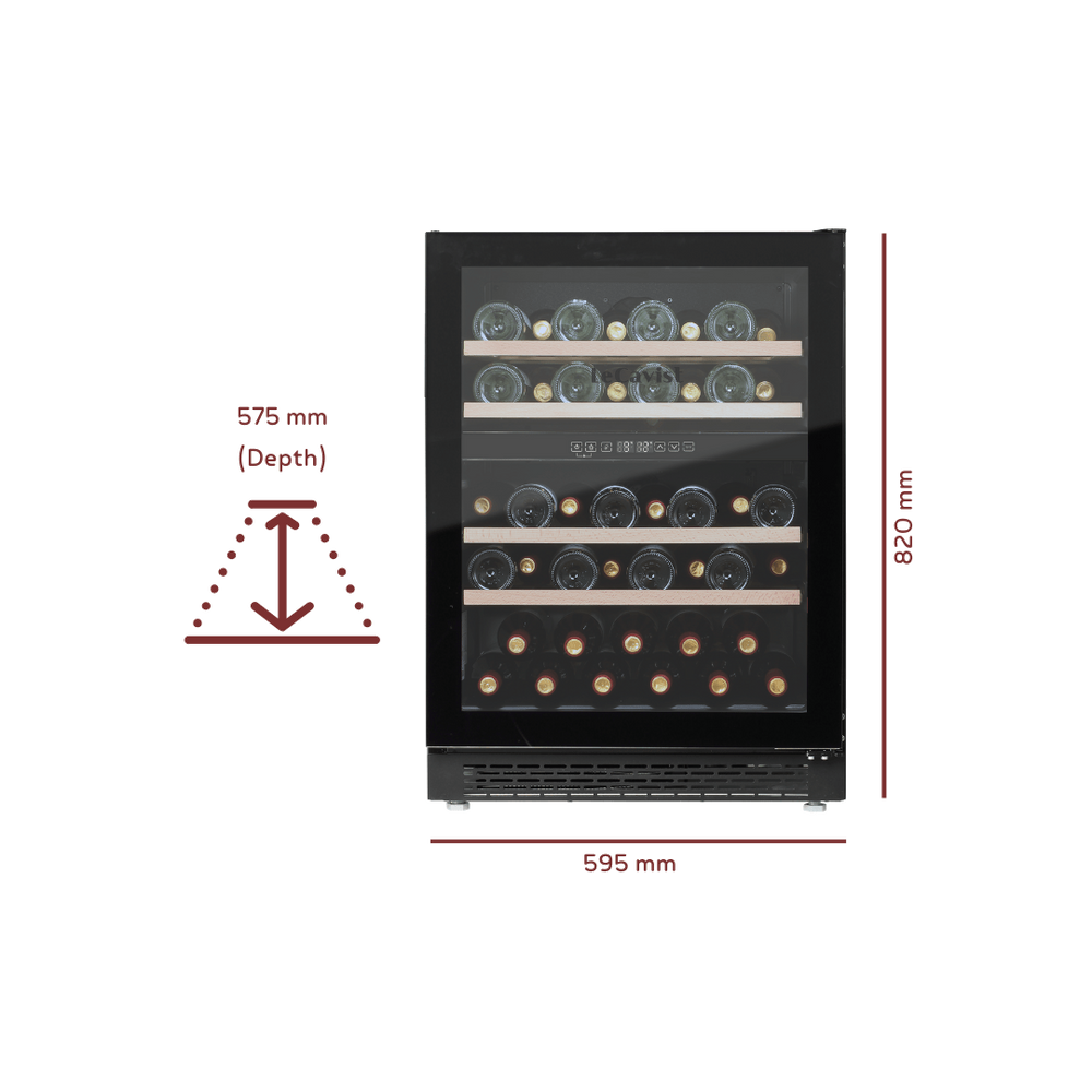PRODUCT: LECAVIST 44 Bottle Wine Cabinet Dual Zone LJ44VN2ZBU - Built - In - Lecavist AU