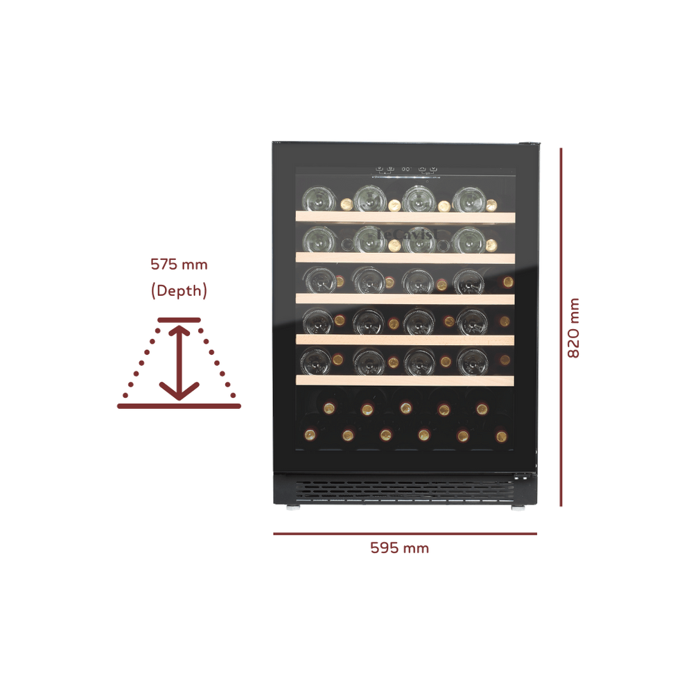 PRODUCT: LECAVIST 52 Bottle Wine Cabinet Single Zone LJ52VNBU - Built - In - Lecavist AU