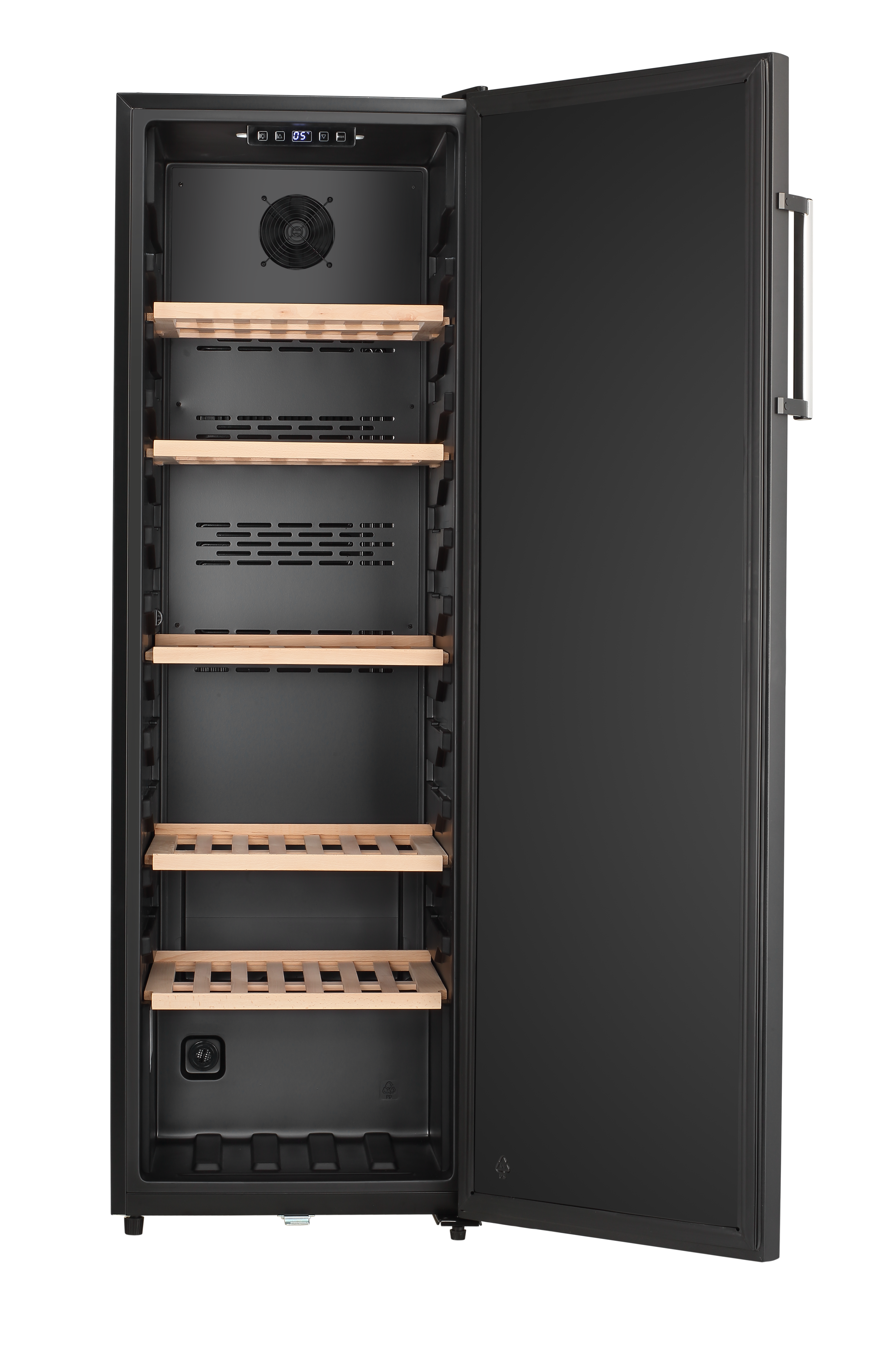LECAVIST Wine Cellar - 168 Bottle - Single Zone - Freestanding - Black (LKV168PNDX)
