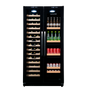 LeCavist Wine Cabinet - 188 Bottle - Dual Zone Side by Side - Built-in - Black - Flexible Beverage & Display Shelves Bundle (LCS200VN2Z2DFLTSH)