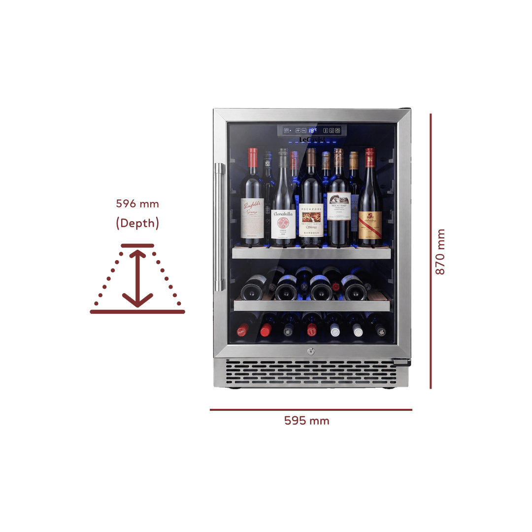 Jardin 46 Bottle Single Zone SS BC - Outdoor - LeCavist Wine Cabinets