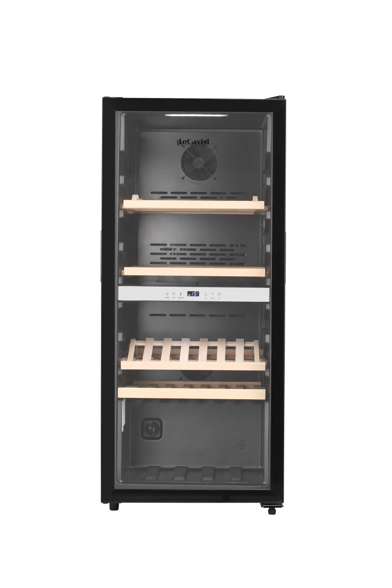 LECAVIST 105 Bottle Wine Cabinet Dual Zone Black LEK1052ZPV - Freestanding - Lecavist