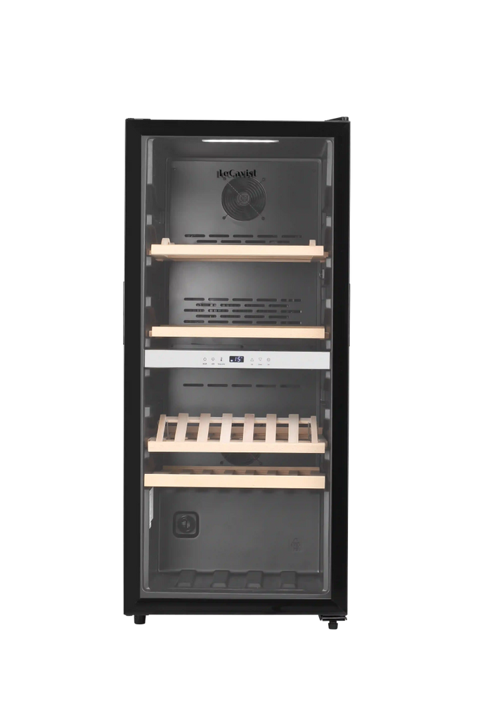 LECAVIST 105 Bottle Wine Cabinet Dual Zone Black LEK1052ZPV - Freestanding - Lecavist