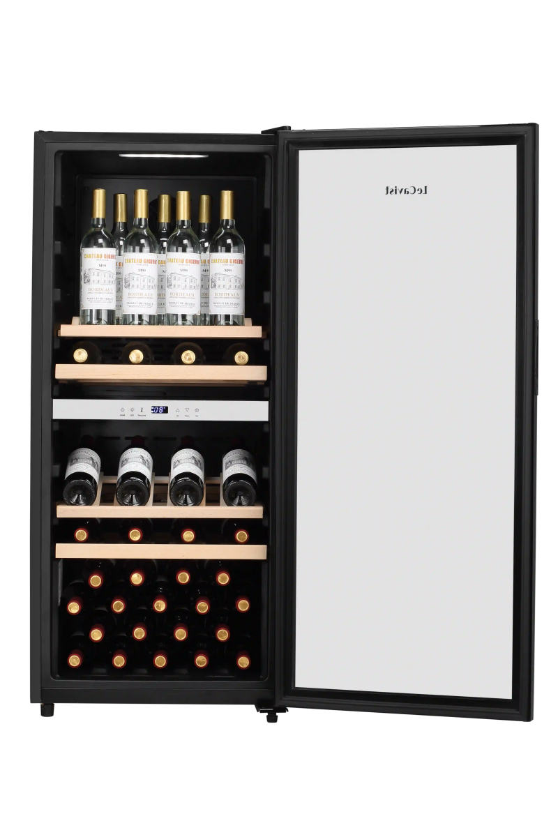 LECAVIST 105 Bottle Wine Cabinet Dual Zone Black LEK1052ZPV - Freestanding - Lecavist