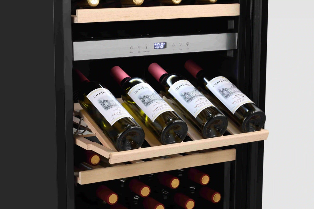 LECAVIST 105 Bottle Wine Cabinet Dual Zone Black LEK1052ZPV - Freestanding - Lecavist