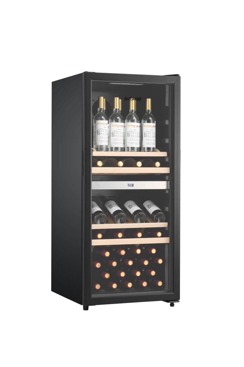 LECAVIST 105 Bottle Wine Cabinet Dual Zone Black LEK1052ZPV - Freestanding - Lecavist