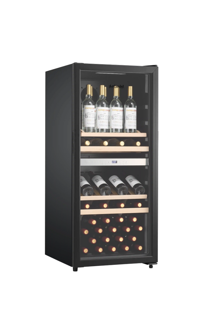 LECAVIST 105 Bottle Wine Cabinet Dual Zone Black LEK1052ZPV - Freestanding - Lecavist