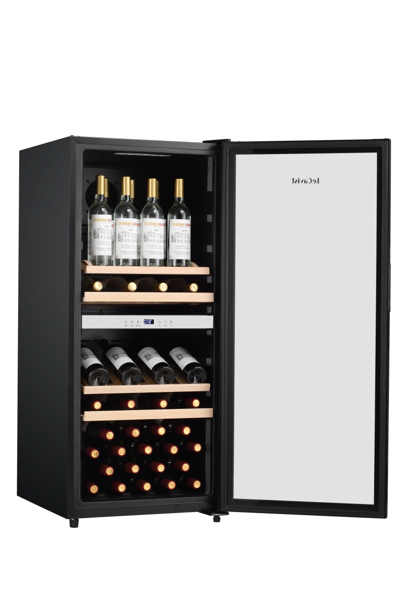 LECAVIST 105 Bottle Wine Cabinet Dual Zone Black LEK1052ZPV - Freestanding - Lecavist