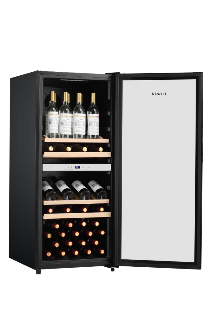 LECAVIST 105 Bottle Wine Cabinet Dual Zone Black LEK1052ZPV - Freestanding - Lecavist