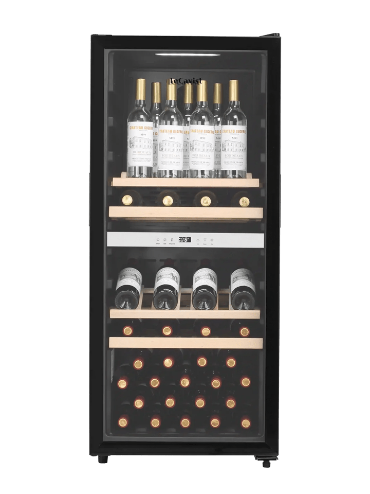 LECAVIST 105 Bottle Wine Cabinet Dual Zone Black LEK1052ZPV - Freestanding - Lecavist