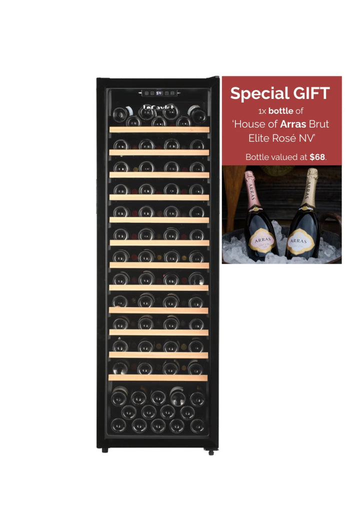 LECAVIST 109 Bottle Wine Cabinet Single Zone Black LKS168VNFS - Freestanding - Lecavist