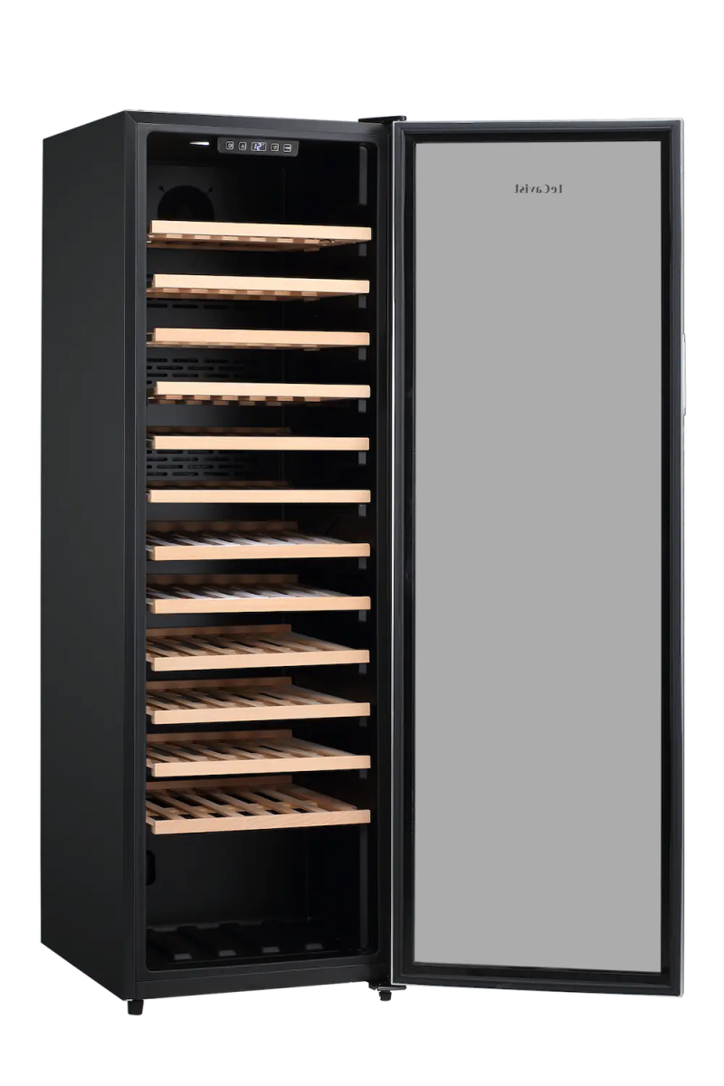 LECAVIST 109 Bottle Wine Cabinet Single Zone Stainless Steel LEK168PVXFS - Freestanding - Lecavist