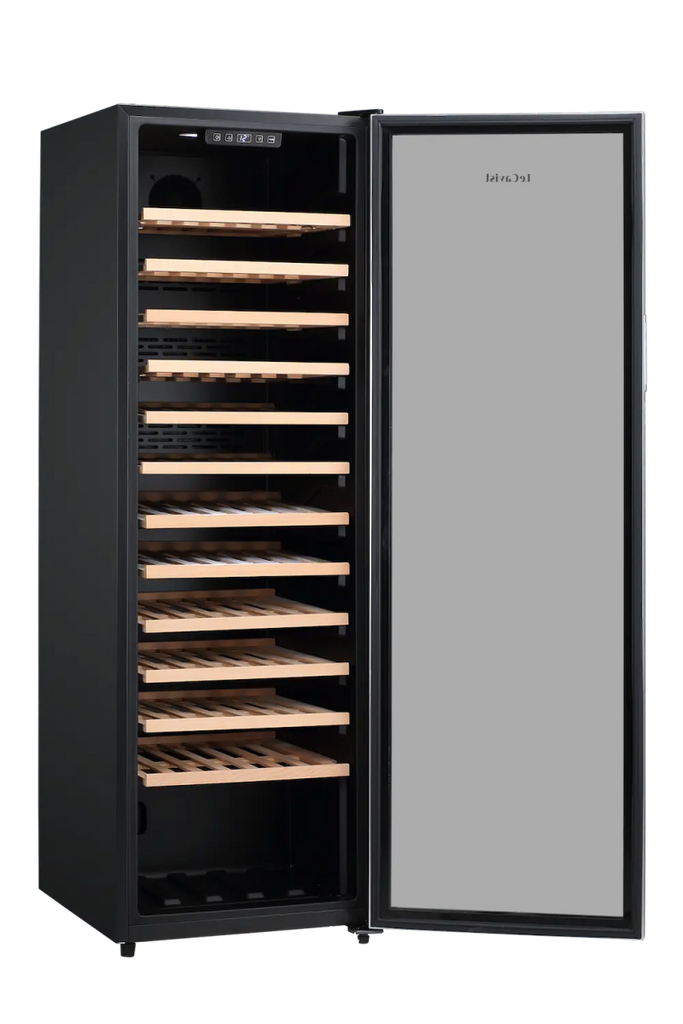 LECAVIST 109 Bottle Wine Cabinet Single Zone Stainless Steel LEK168PVXFS - Freestanding - Lecavist