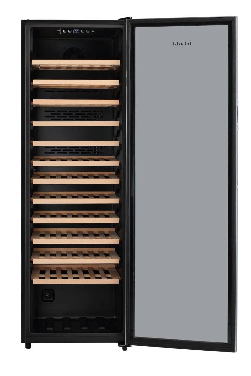 LECAVIST 109 Bottle Wine Cabinet Single Zone Stainless Steel LEK168PVXFS - Freestanding - Lecavist