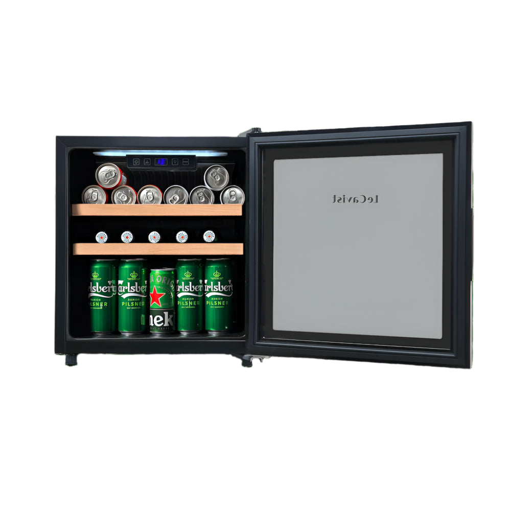 LECAVIST 14 Bottle Wine Cabinet Single Zone Black LEK14PV - Freestanding - Lecavist