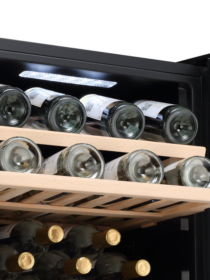 LECAVIST 140 Bottle Wine Cabinet Triple Zone Black LEK1403ZPV - Freestanding - Lecavist