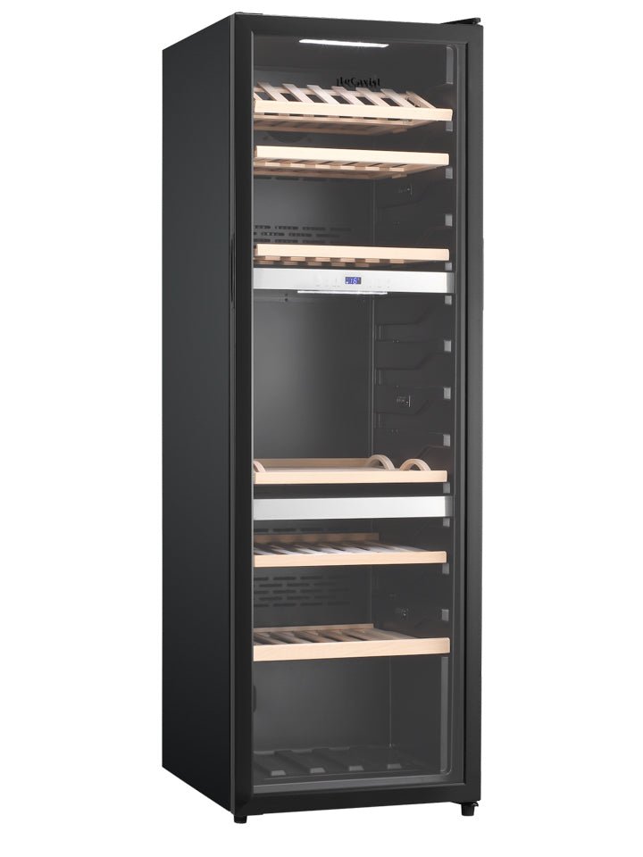 LECAVIST 140 Bottle Wine Cabinet Triple Zone Black LEK1403ZPV - Freestanding - Lecavist