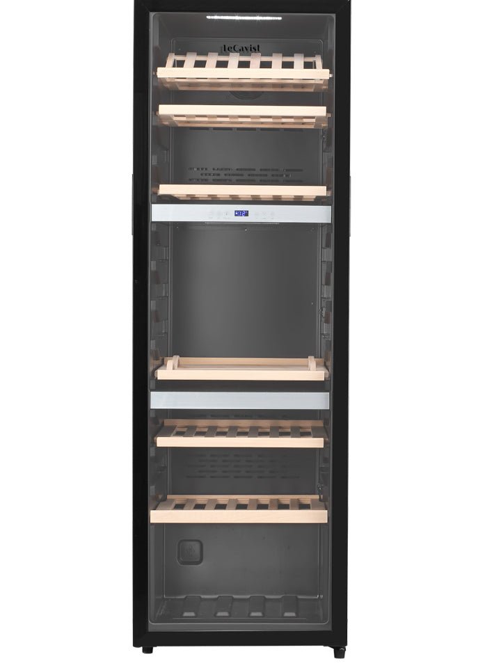 LECAVIST 140 Bottle Wine Cabinet Triple Zone Black LEK1403ZPV - Freestanding - Lecavist