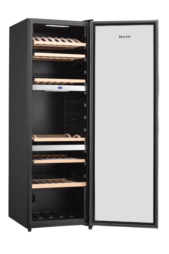 LECAVIST 140 Bottle Wine Cabinet Triple Zone Stainless Steet LEK1403ZPVX - Freestanding - Lecavist