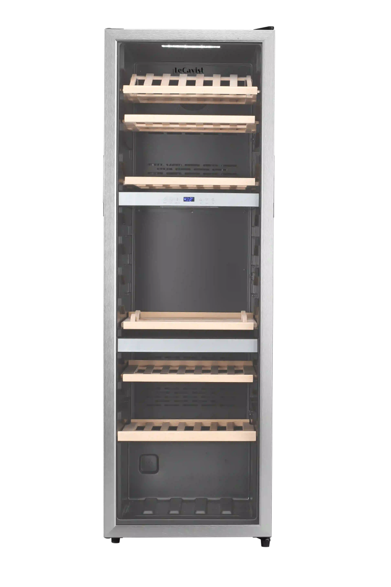 LECAVIST 140 Bottle Wine Cabinet Triple Zone Stainless Steet LEK1403ZPVX - Freestanding - Lecavist