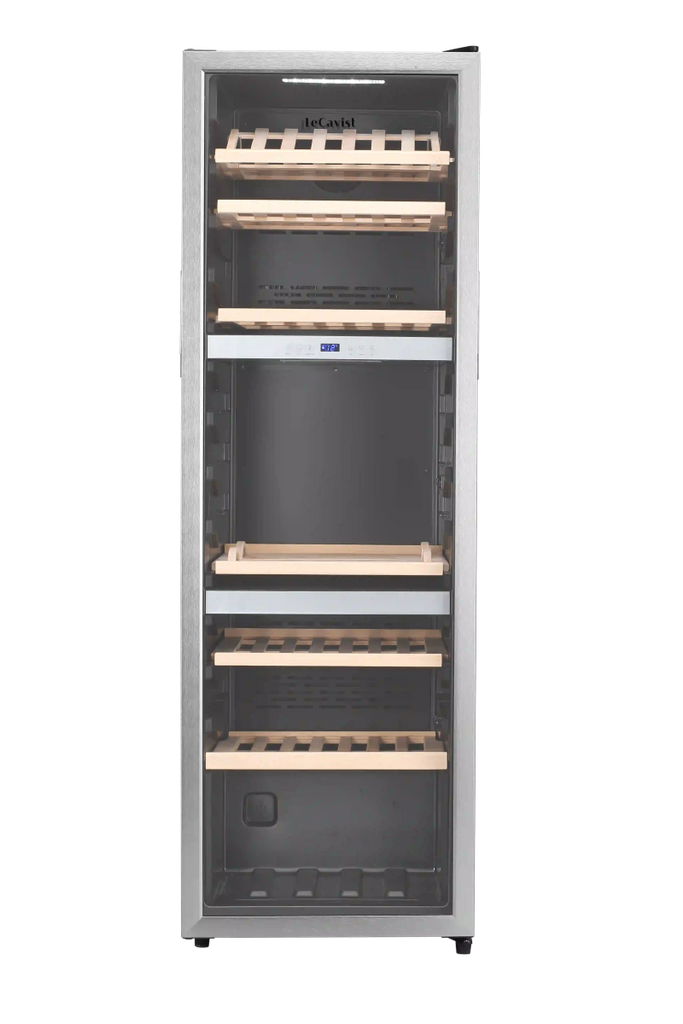 LECAVIST 140 Bottle Wine Cabinet Triple Zone Stainless Steet LEK1403ZPVX - Freestanding - Lecavist