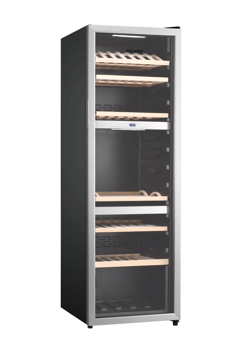 LECAVIST 140 Bottle Wine Cabinet Triple Zone Stainless Steet LEK1403ZPVX - Freestanding - Lecavist