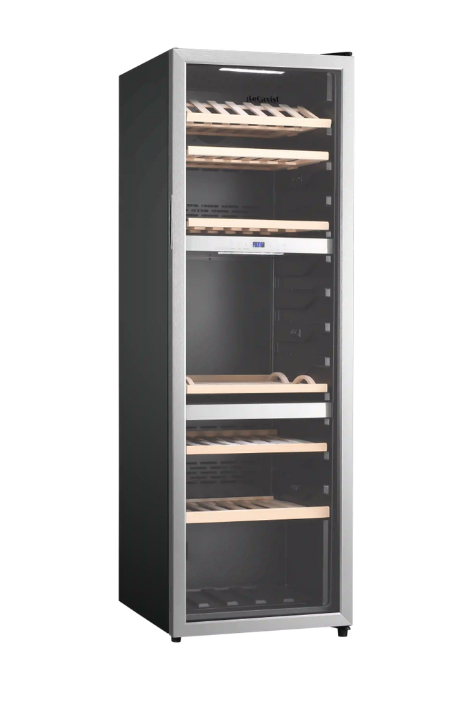 LECAVIST 140 Bottle Wine Cabinet Triple Zone Stainless Steet LEK1403ZPVX - Freestanding - Lecavist