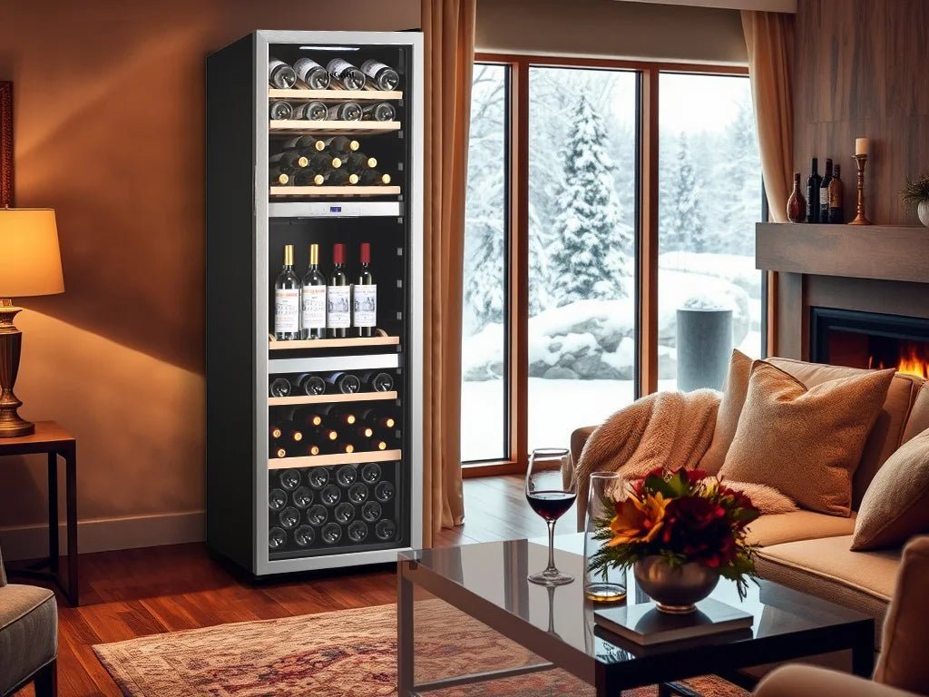 LECAVIST 140 Bottle Wine Cabinet Triple Zone Stainless Steet LEK1403ZPVX - Freestanding - Lecavist