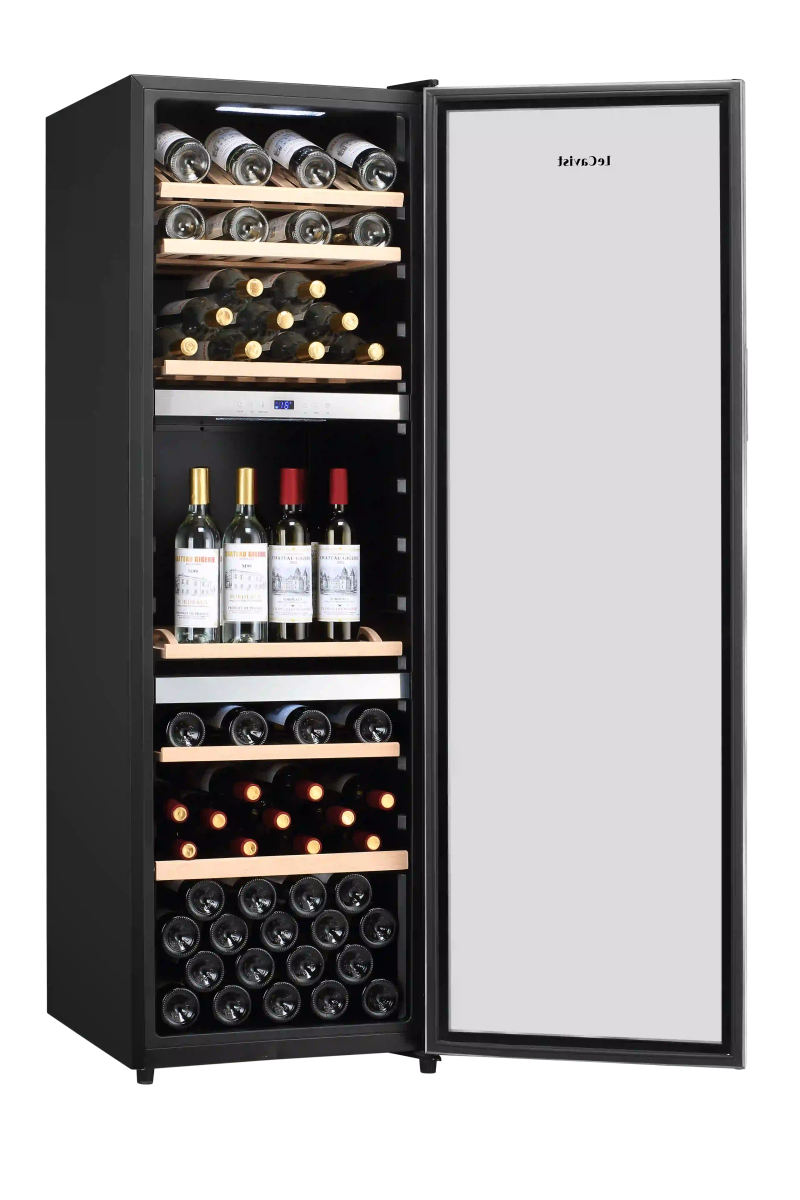 LECAVIST 140 Bottle Wine Cabinet Triple Zone Stainless Steet LEK1403ZPVX - Freestanding - Lecavist