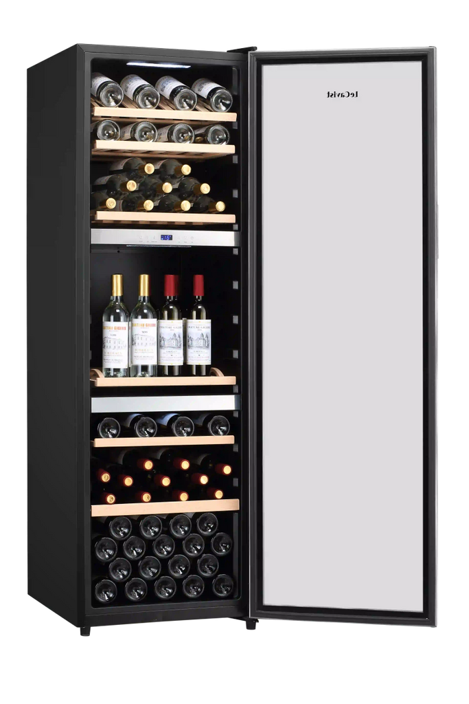 LECAVIST 140 Bottle Wine Cabinet Triple Zone Stainless Steet LEK1403ZPVX - Freestanding - Lecavist