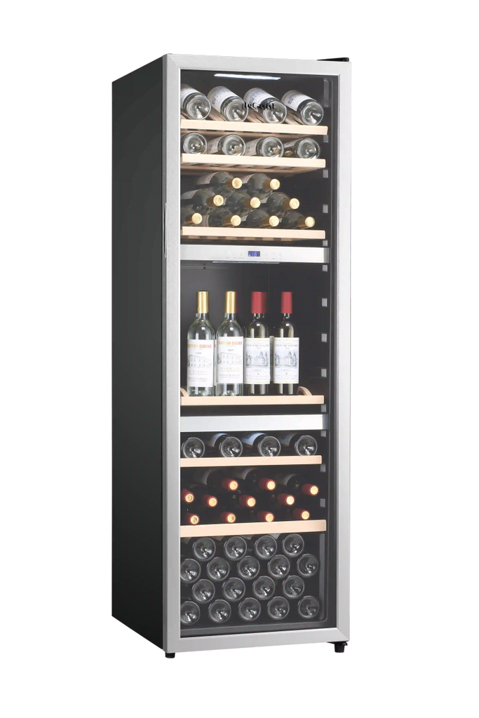 LECAVIST 140 Bottle Wine Cabinet Triple Zone Stainless Steet LEK1403ZPVX - Freestanding - Lecavist