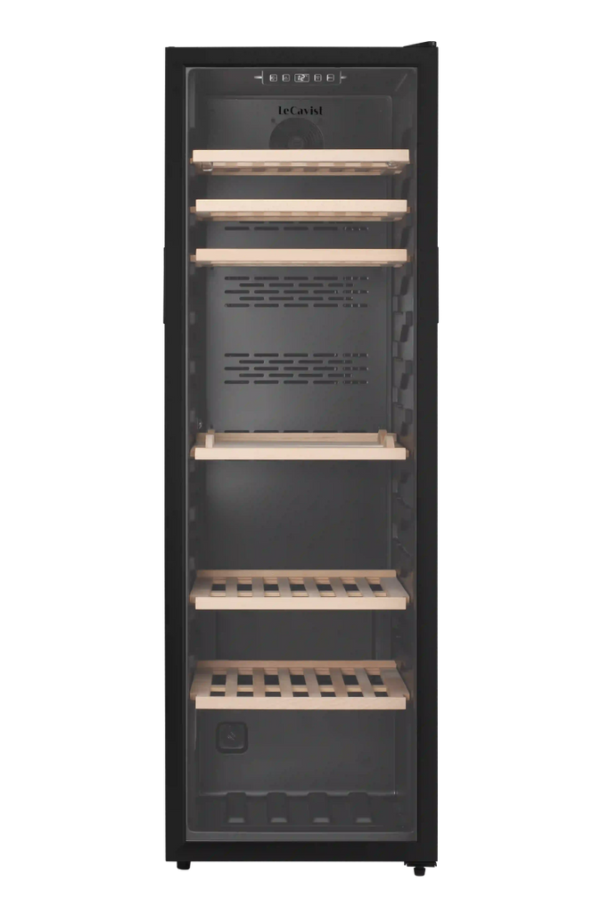 LECAVIST 168 Bottle Wine Cabinet Single Zone Black LEK168PV - Freestanding - Lecavist