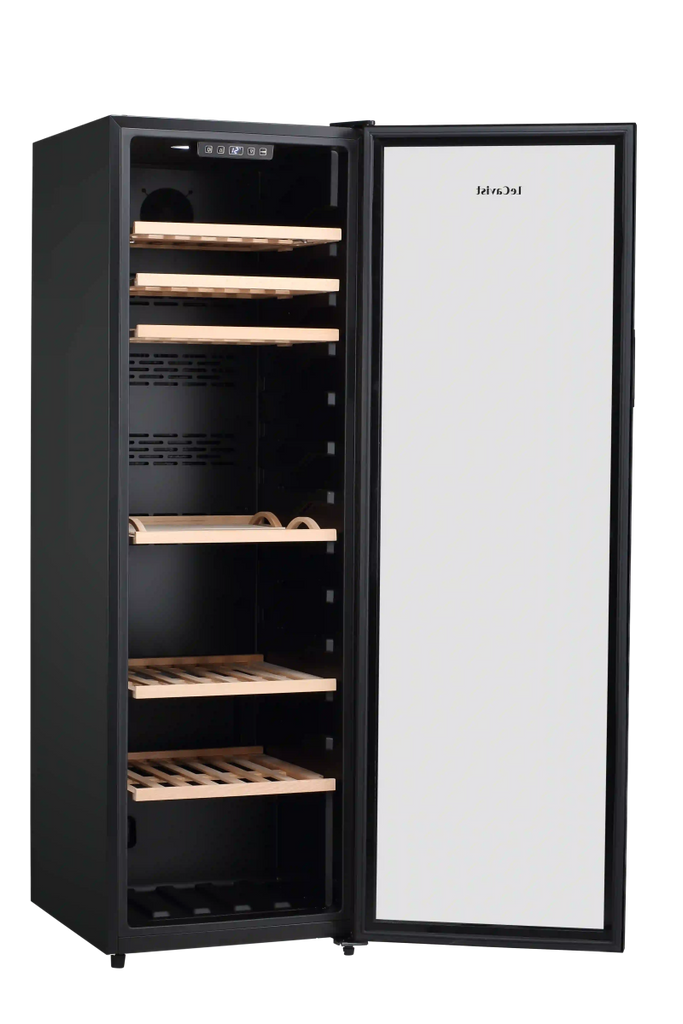 LECAVIST 168 Bottle Wine Cabinet Single Zone Black LEK168PV - Freestanding - Lecavist