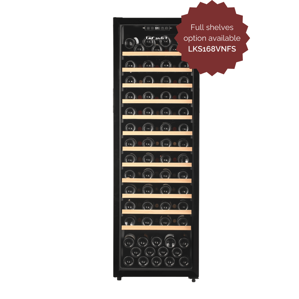 LECAVIST 168 Bottle Wine Cabinet Single Zone Black LKS168VN - Wine Fridges - Lecavist