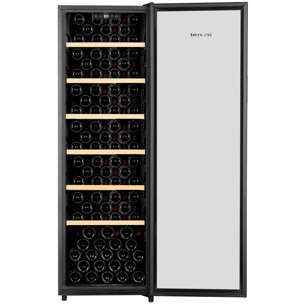 LECAVIST 168 Bottle Wine Cabinet Single Zone Black LKS168VN - Wine Fridges - Lecavist