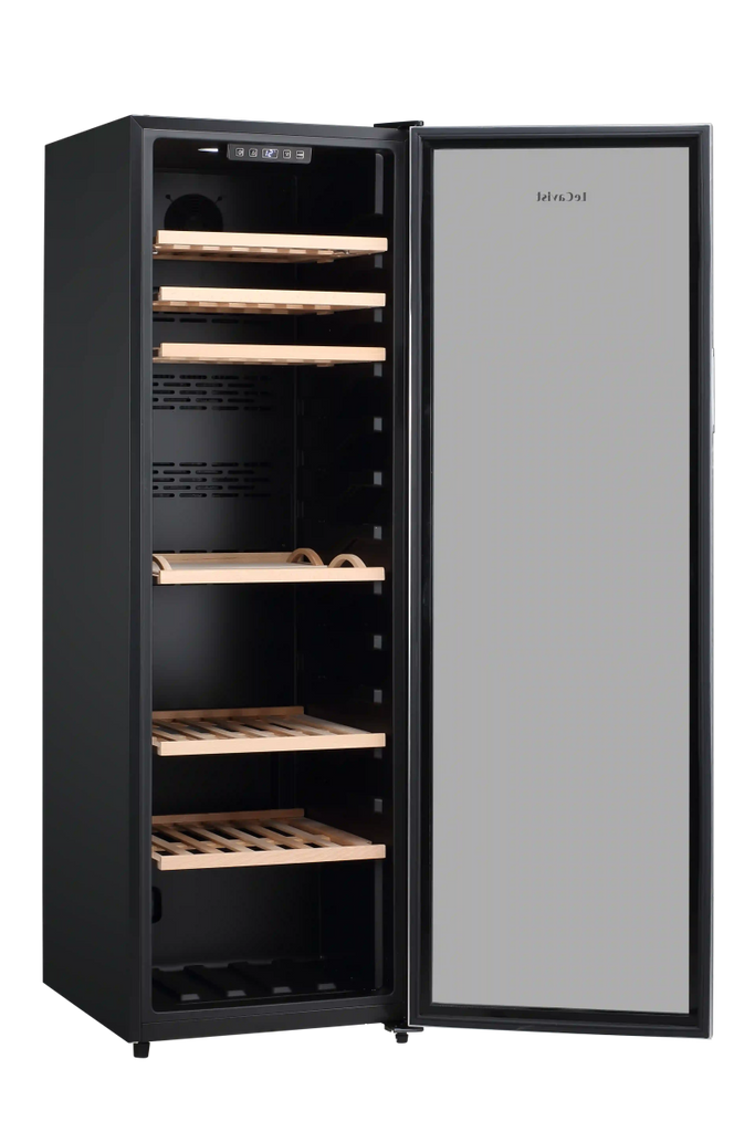 LECAVIST 168 Bottle Wine Cabinet Single Zone Stainless Steel LEK168PVX - Freestanding - Lecavist