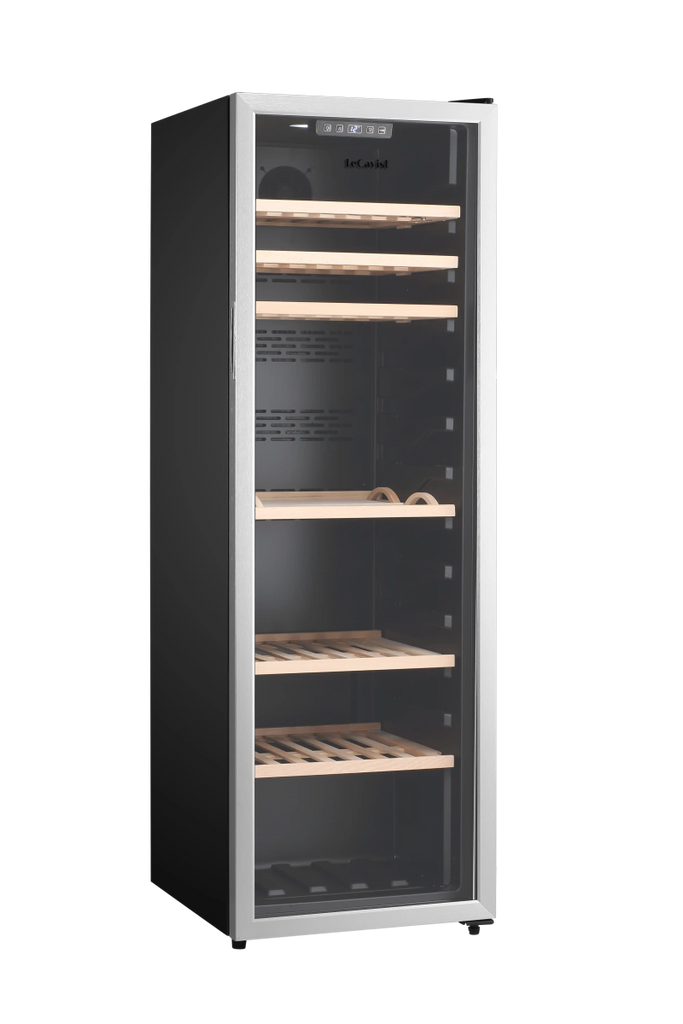 LECAVIST 168 Bottle Wine Cabinet Single Zone Stainless Steel LEK168PVX - Freestanding - Lecavist