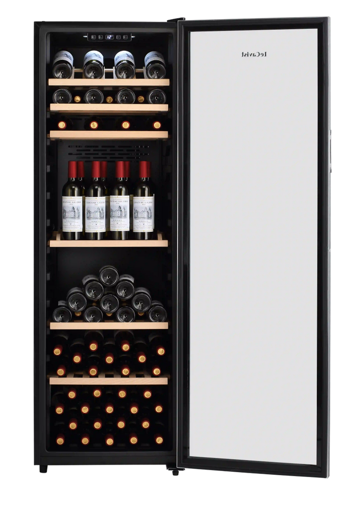 LECAVIST 168 Bottle Wine Cabinet Single Zone Stainless Steel LEK168PVX - Freestanding - Lecavist