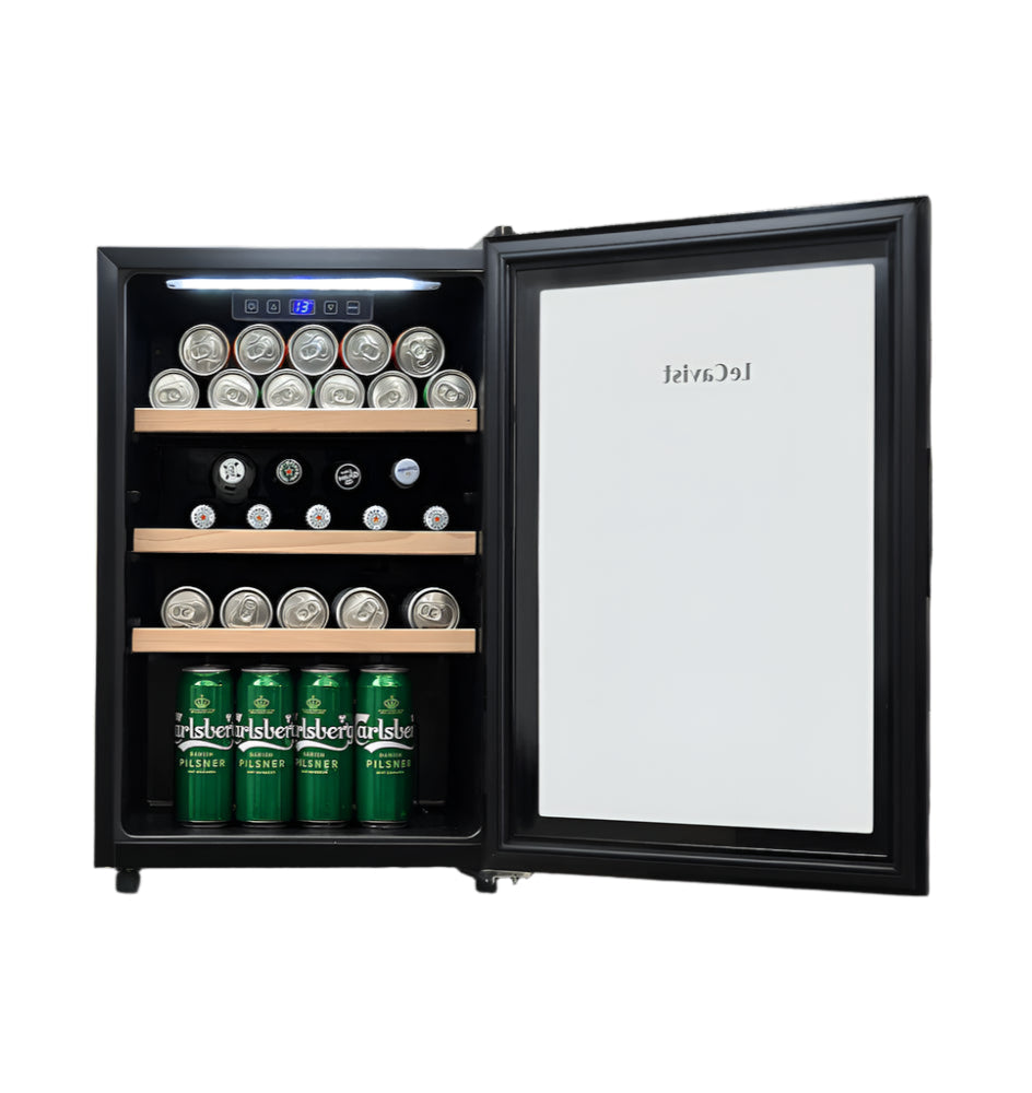 LECAVIST 21 Bottle Wine Cabinet Single Zone Black LEK21PV - Freestanding - Lecavist