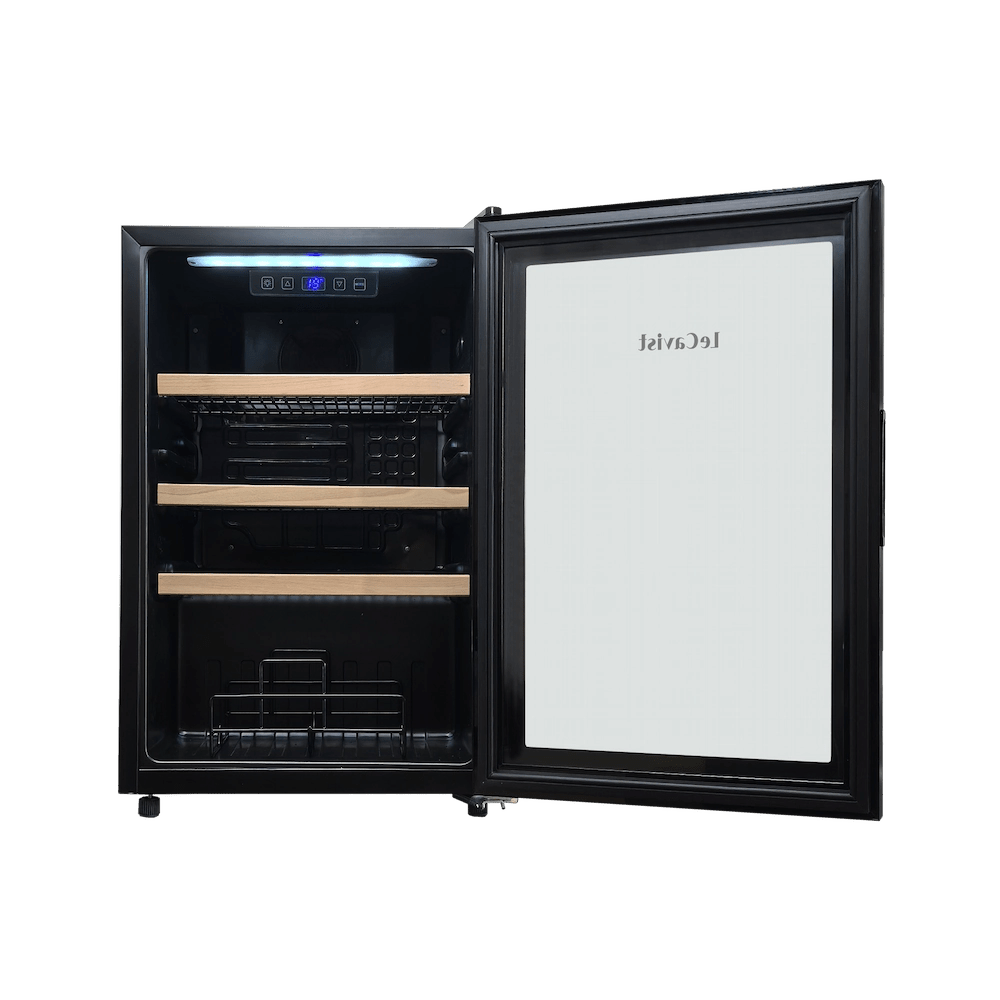 LECAVIST 21 Bottle Wine Cabinet Single Zone Black LEK21PV - Freestanding - Lecavist