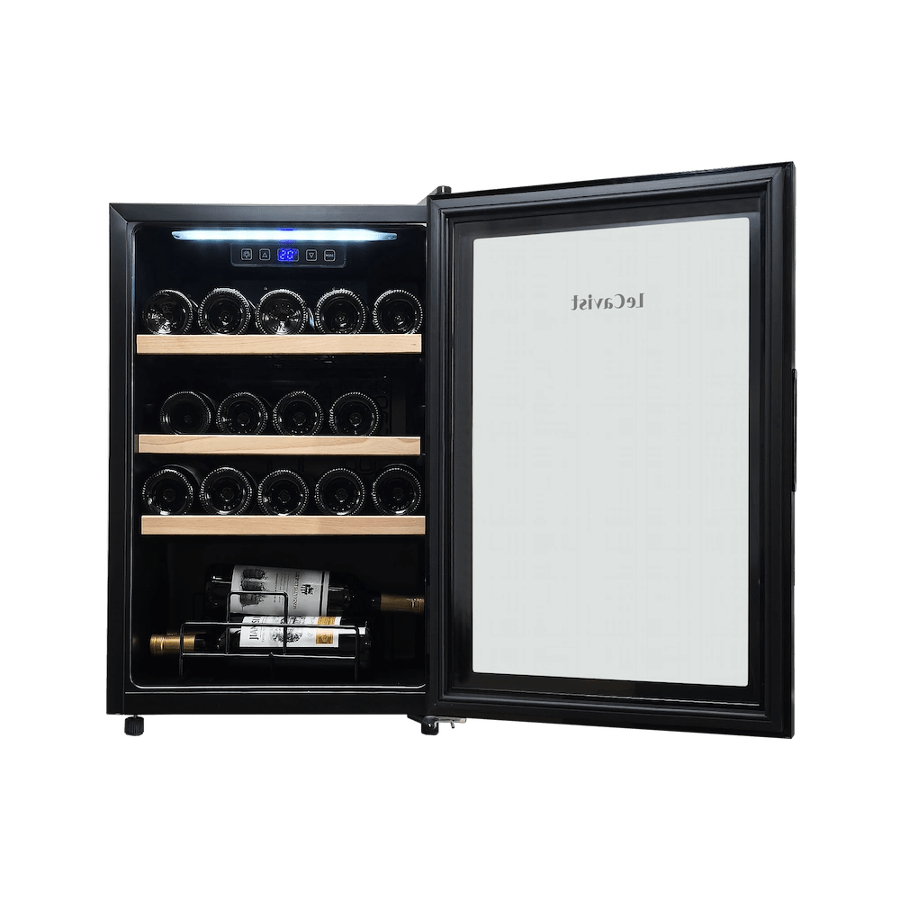 LECAVIST 21 Bottle Wine Cabinet Single Zone Black LEK21PV - Freestanding - Lecavist