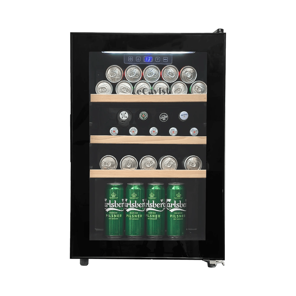 LECAVIST 21 Bottle Wine Cabinet Single Zone Black LEK21PV - Freestanding - Lecavist