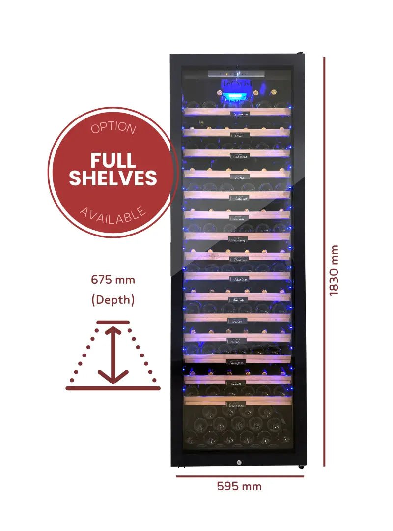 LECAVIST 248 Bottle Wine Cabinet Single Zone LCS240VN1Z1D - Freestanding - Lecavist AU