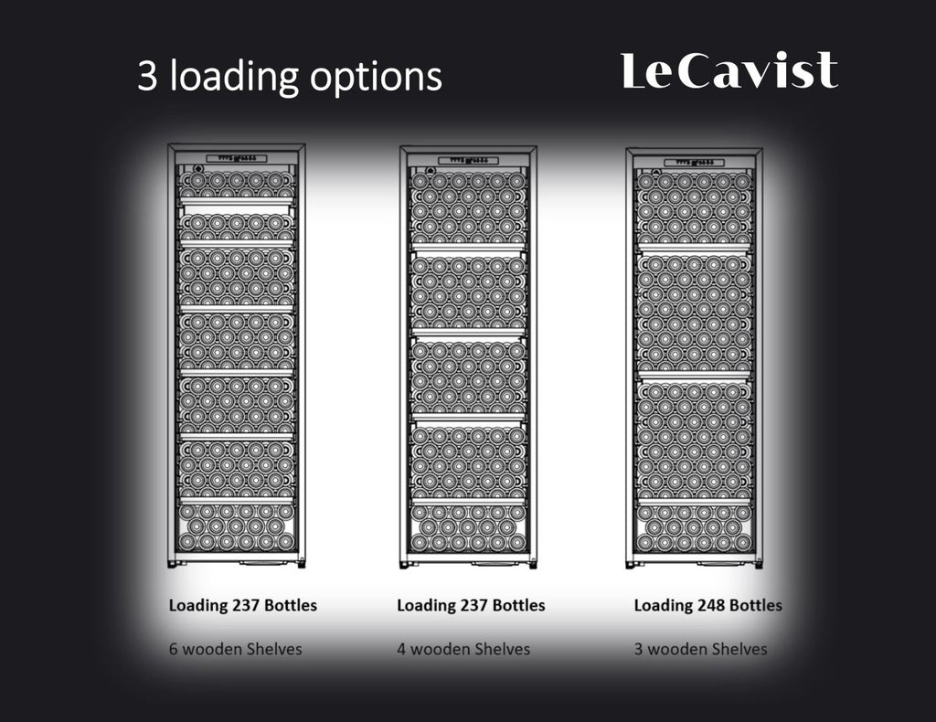 LECAVIST 248 Bottle Wine Cabinet Single Zone LCS240VN1Z1D - Freestanding - Lecavist